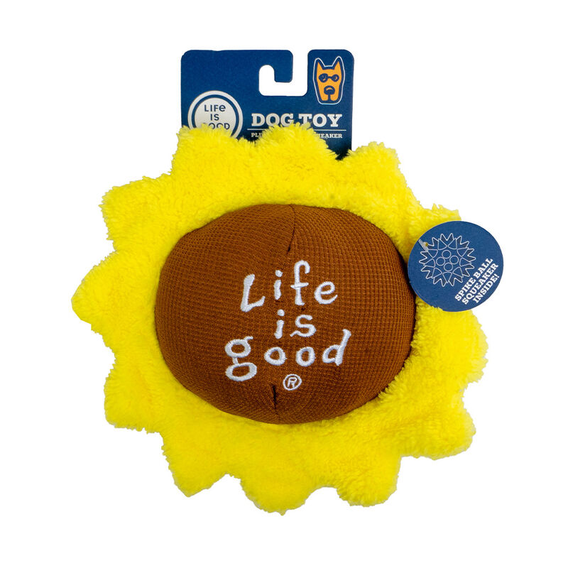 Life is Good Sunflower Spike Ball with Squeaker Inside image number 1