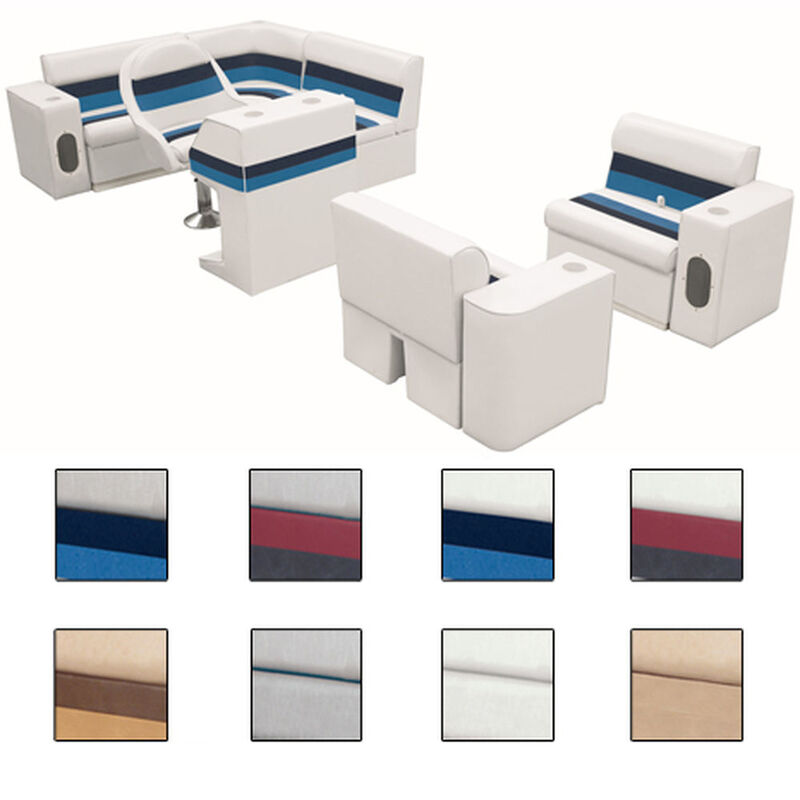 Deluxe Pontoon Furniture w/Toe Kick Base, Group 6 Package, White
