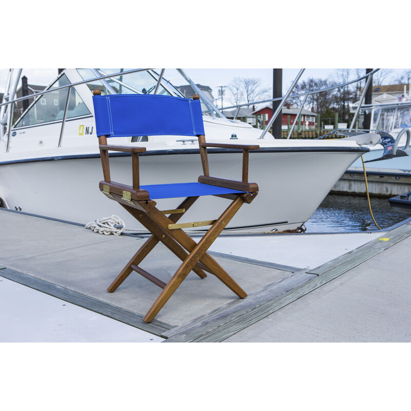 Whitecap Teak Director's Chair w/Blue Seat Covers image number 6