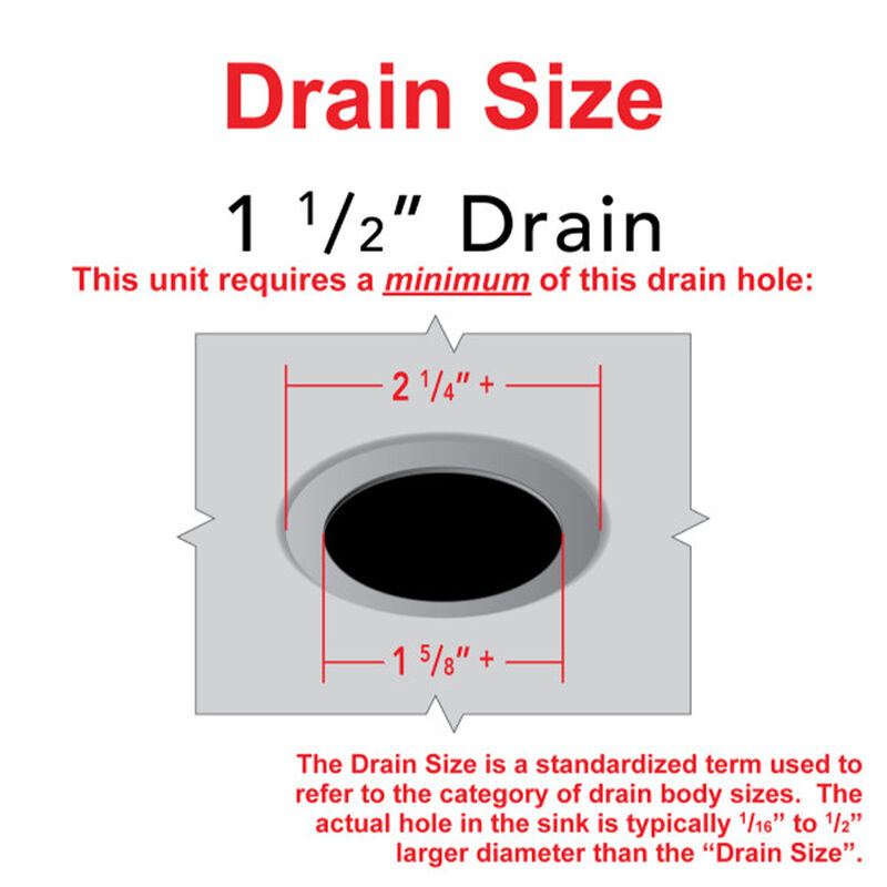 Ambassador Marine 1-1/2" Flip/Trap Drain with 3/4" and 1" Hose Barb, Chrome image number 5
