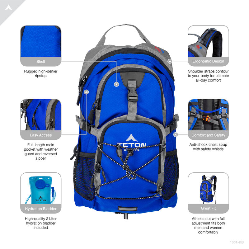 Teton Sports Oasis 1100 Hydration Pack with 2-Liter Hydration Bladder image number 14