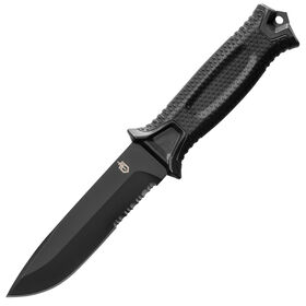 Gerber StrongArm Partially Serrated Fixed Blade, Black