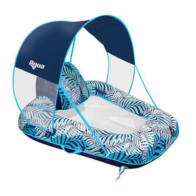 Aqua Leisure Zero Gravity Lounge Pool Float with Removable Canopy