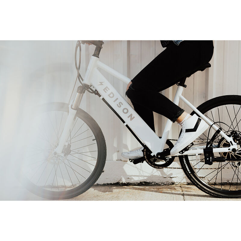 Edison The White Mid-Step Electric Bike image number 4