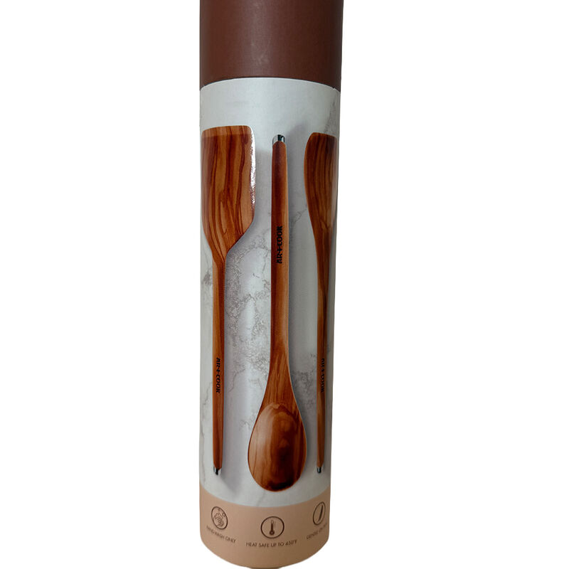 Art and Cook 9 Inch Miniature Olive Wood Utensil, 3 Piece Set image number 2