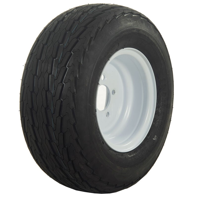 Tredit H188 4.80 x 8 Bias Trailer Tire, 5-Lug Standard White Rim image number 1
