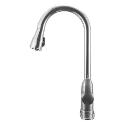 Dura Faucet Single-Handle Pull-Down RV Kitchen Faucet, Brushed Satin Nickel