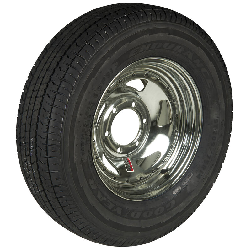 Goodyear Endurance ST225/75 R 15 Radial Trailer Tire, 6-Lug Chrome Directional R image number 1