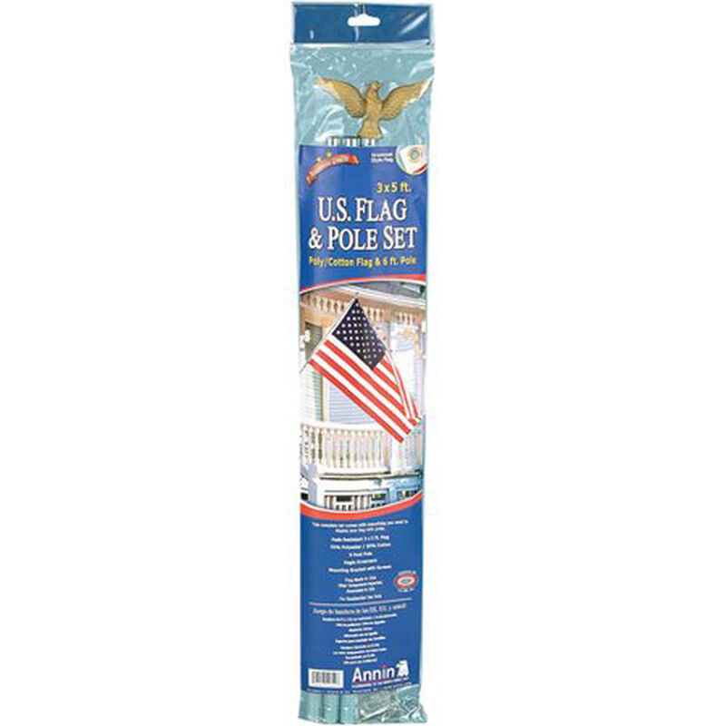 Annin 3' x 5' Polycotton American Flag Kit image number 1