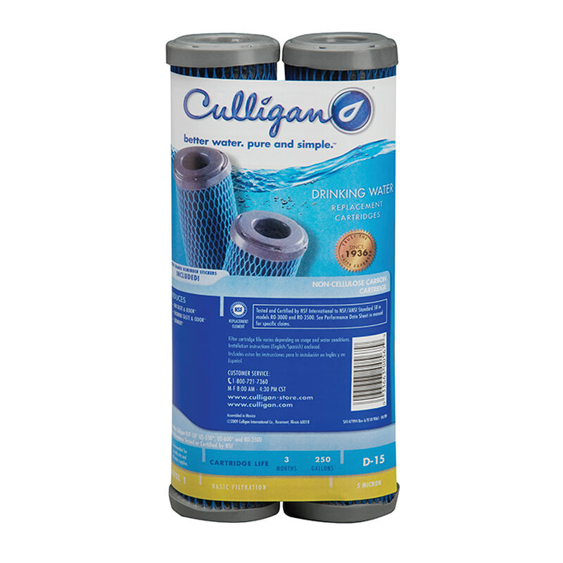 Culligan D-15 Replacement RV Water Filter Cartridge, 2-Pack image number 1
