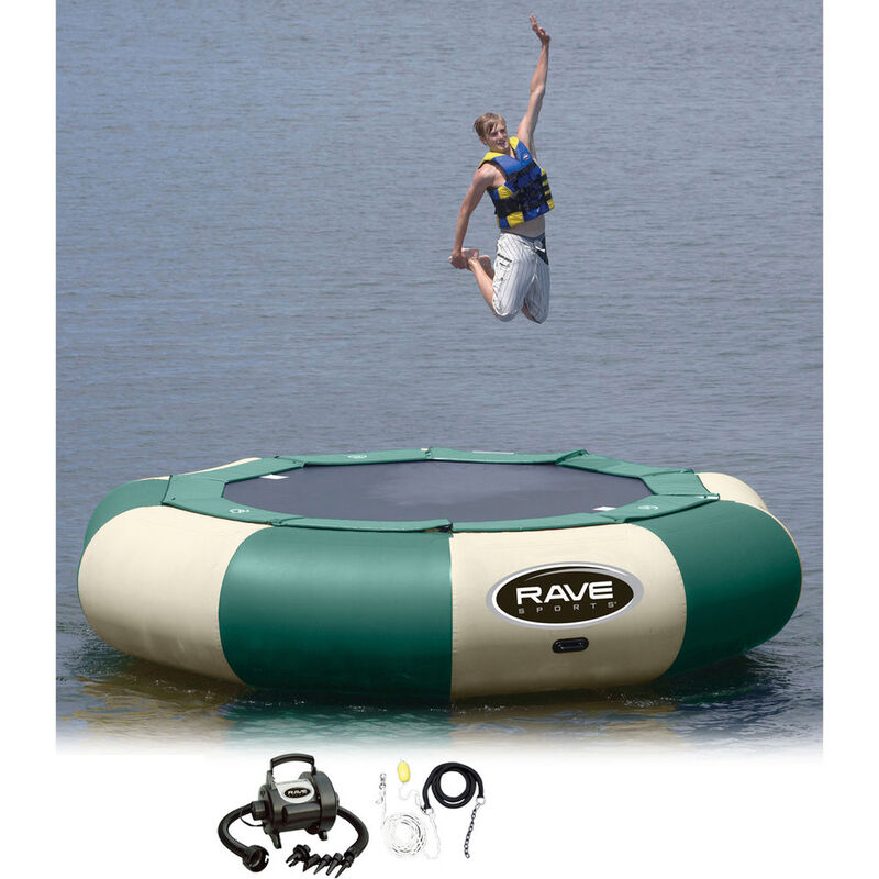 RAVE 15' Aqua Jump 150 Water Trampoline, Northwoods Edition Overton's
