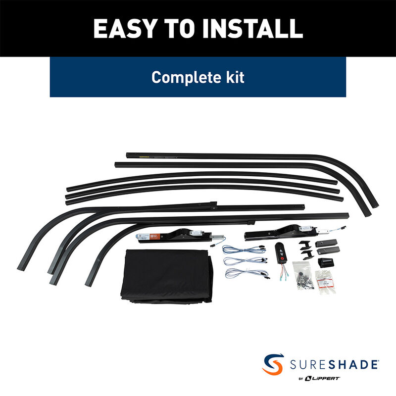 SureShade Pontoon Power Bimini Top, Black Frame image number 6