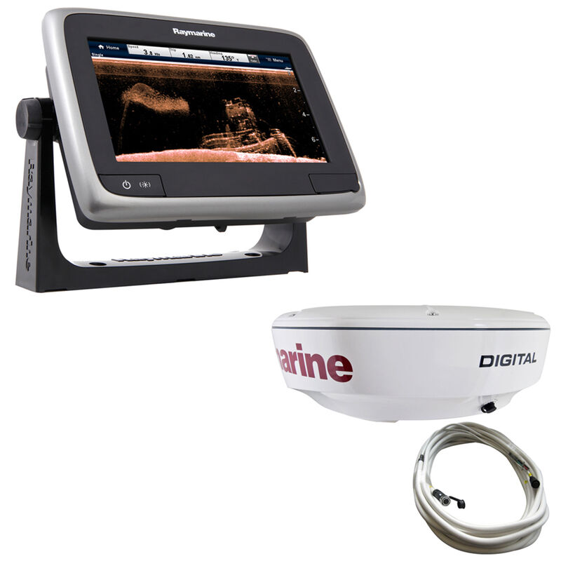 Raymarine a78 MFD With TM CPT-100 Transducer And 18" RD418D Dome Radar image number 1