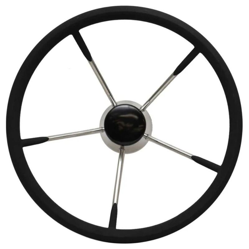 Whitecap 15" Stainless Steel Steering Wheel w/ Foam Grip