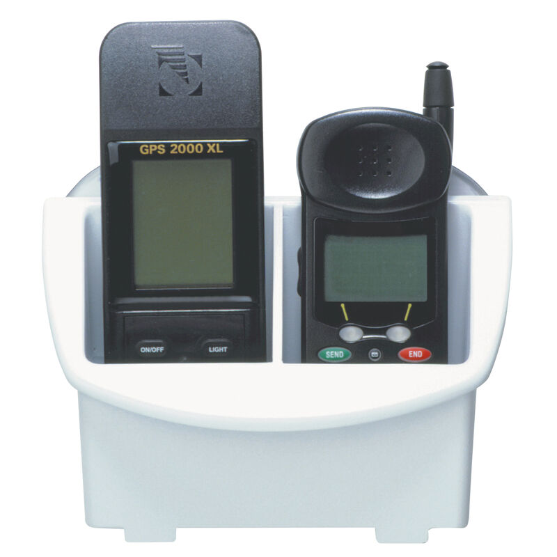 BoatMates Nautical Storage Solutions GPS/Cell Phone Caddy, White image number 1