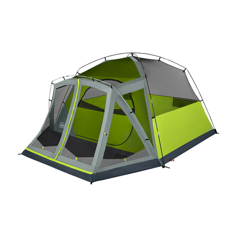 Coleman Skydome 6-Person Camping Tent With Screen Room, Rock Gray image number 3