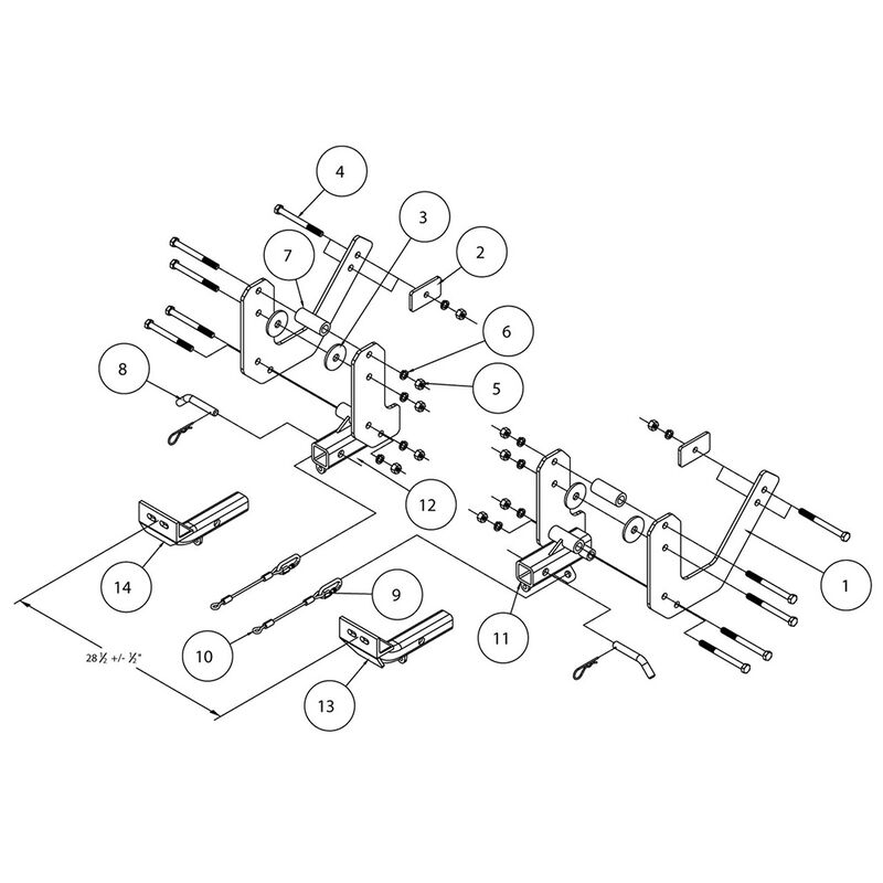 Roadmaster Crossbar Style Baseplate Kit—1998-06 Ford Ranger/1998-08 Mazda B-Series (483-1)