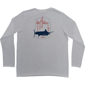 Guy Harvey Men's Barrel Logo Performance Pro UVX Long-Sleeve Tee