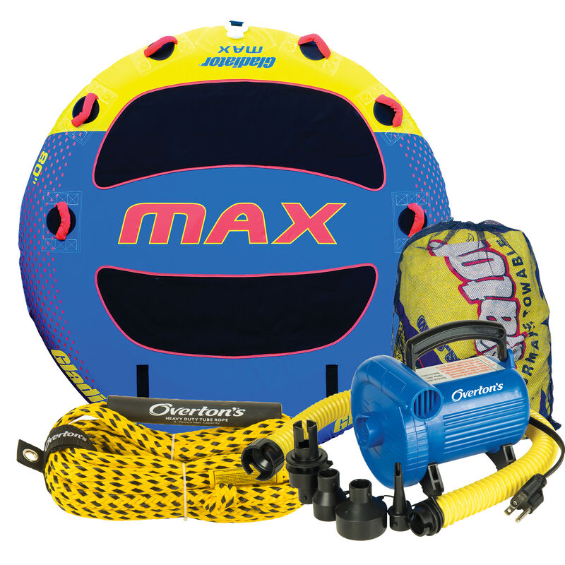 Gladiator Max Deck Rider 3-Person Towable Tube Package image number 1