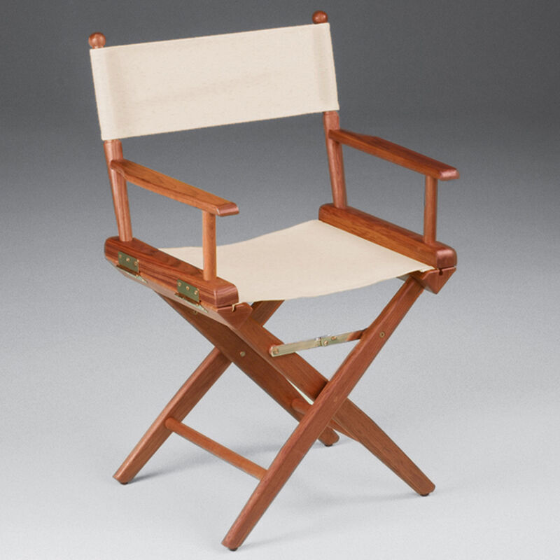 Whitecap Teak Director's Chair w/Natural Seat Covers image number 1