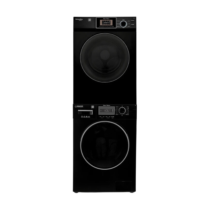Equator Compact Stackable EW 822 Washer + ED 866 Dryer, Black