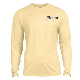 Salt Life Men&rsquo;s Electric Skinz Badge Performance Long-Sleeve Pocket Tee