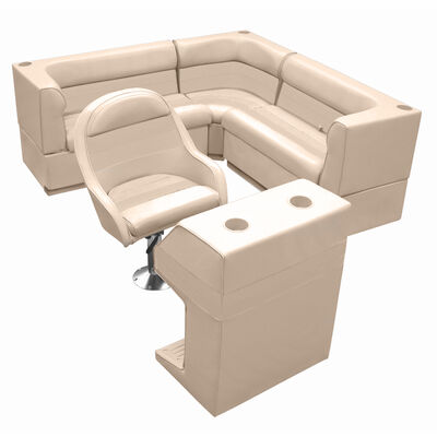 Deluxe Pontoon Furniture w/Toe Kick Base - Rear Group 4 Package, Sand