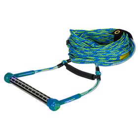 O'Brien Floating 1-Section Deep-V Ski Combo Rope and Handle, Green/Blue