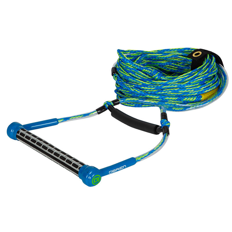 O'Brien Floating 1-Section Deep-V Ski Combo Rope and Handle, Green/Blue image number 1