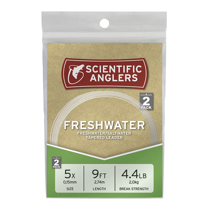 Scientific Anglers 9' Nylon Freshwater/Saltwater Leaders, 2-Pack image number 1