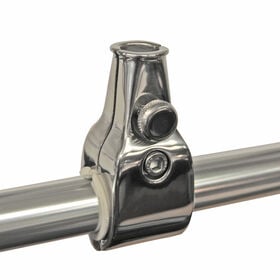 Rail Mount Flag Pole Socket Stainless Steel for 7/8"-1" rails - 1/2" Flag Staff