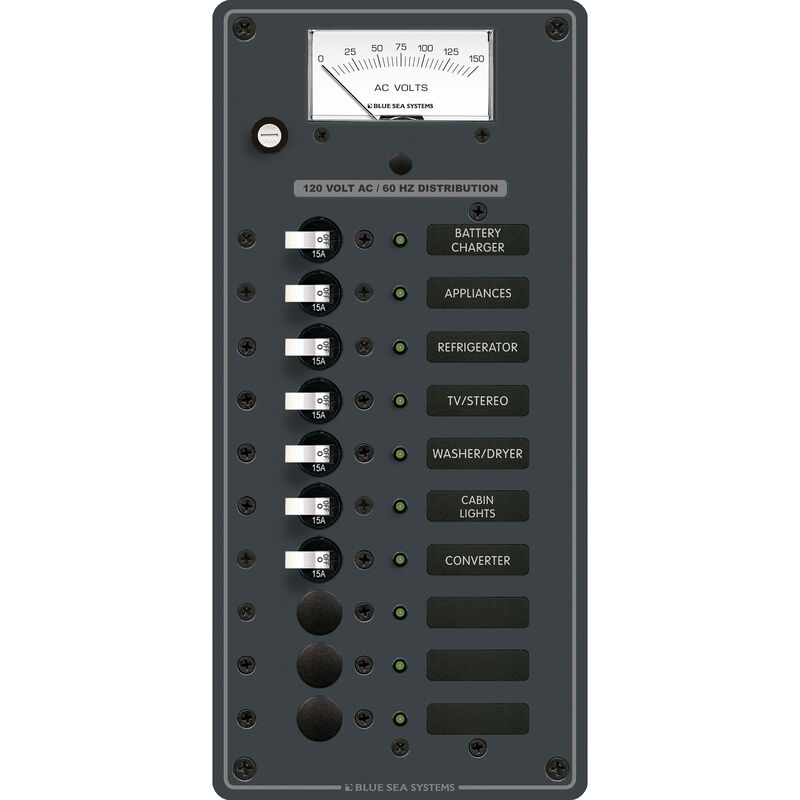 Blue Sea Systems AC 10 Position Panel image number 1