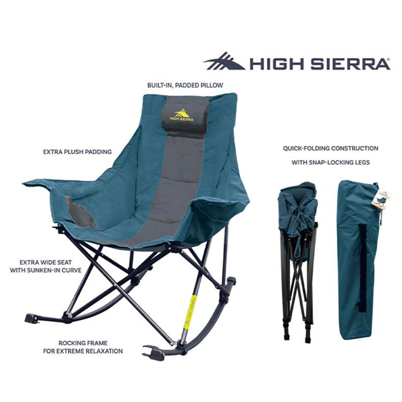 High Sierra Plush Rocking Camp Chair image number 4