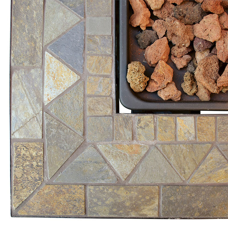 Endless Summer LP Gas Outdoor Fire Pit with Slate Tile Mantel image number 3