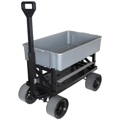 Mighty Max Cart Collapsible Utility Dolly Cart, Silver Tub
