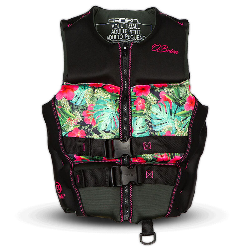 O'Brien Women's Flex V-Back Life Jacket, Floral and Spark Designs image number 1