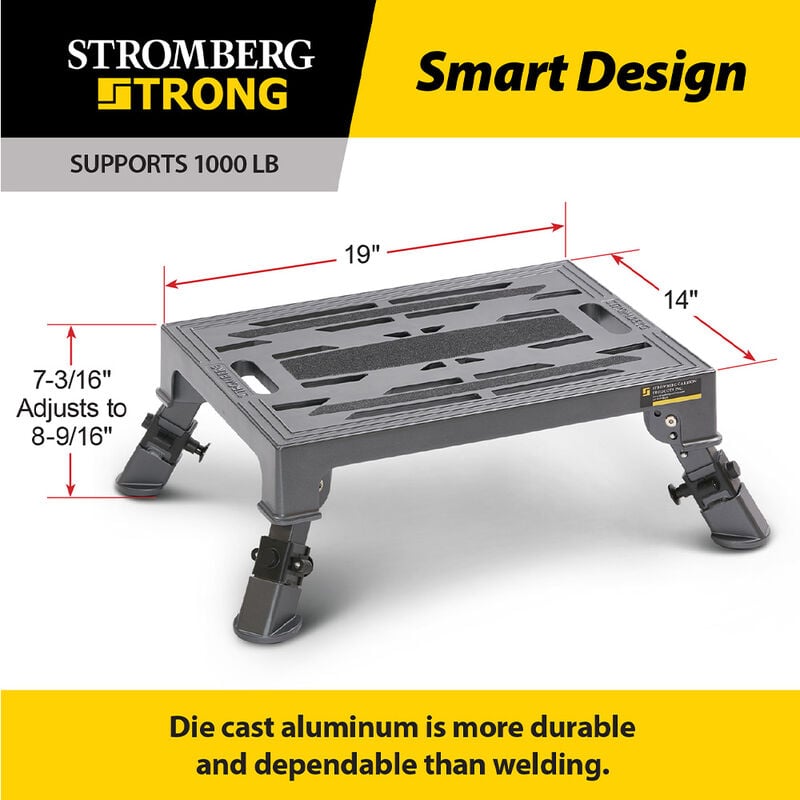 Stromberg Carlson PA-275 Adjustable Leg Die-Cast Aluminum Platform Step image number 2