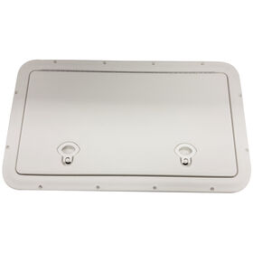 DPI Marine DPF White Flush Series Hatch Door, 13" x 24" O.D. frame, Polar Bright White