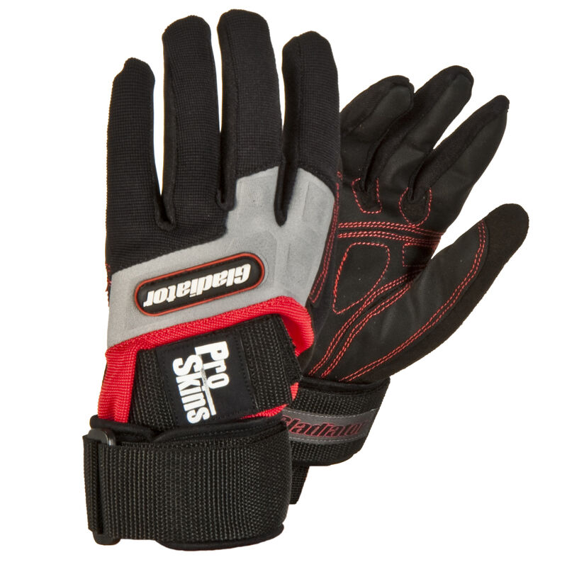 Gladiator Pro Skins FullFinger Waterski Glove Black/Red XS Overton's