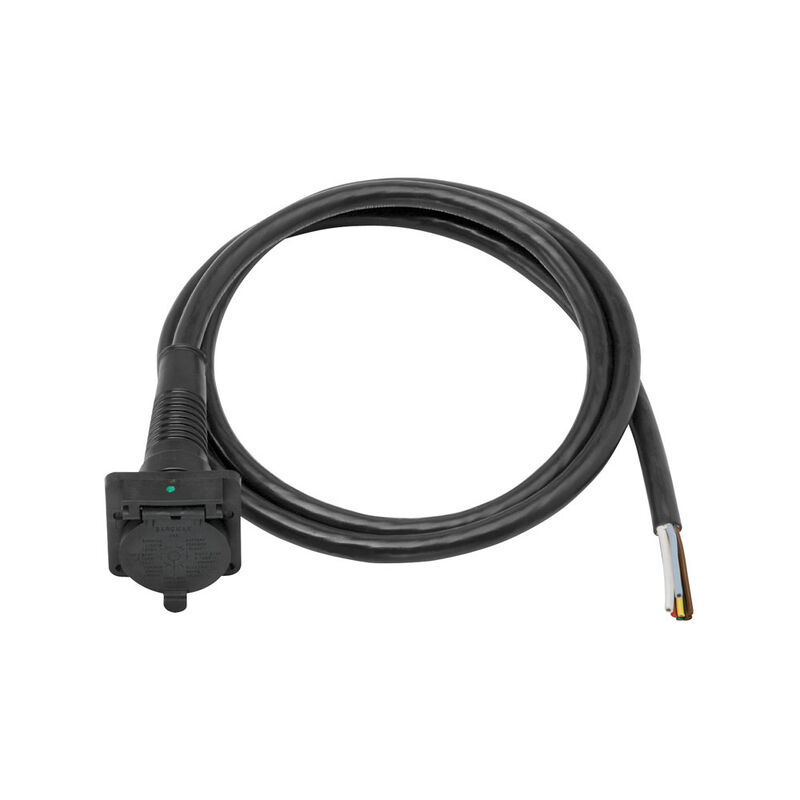 Bargman Wiring Connector, 7-Way Vehicle End, 4 ft. Length Wire