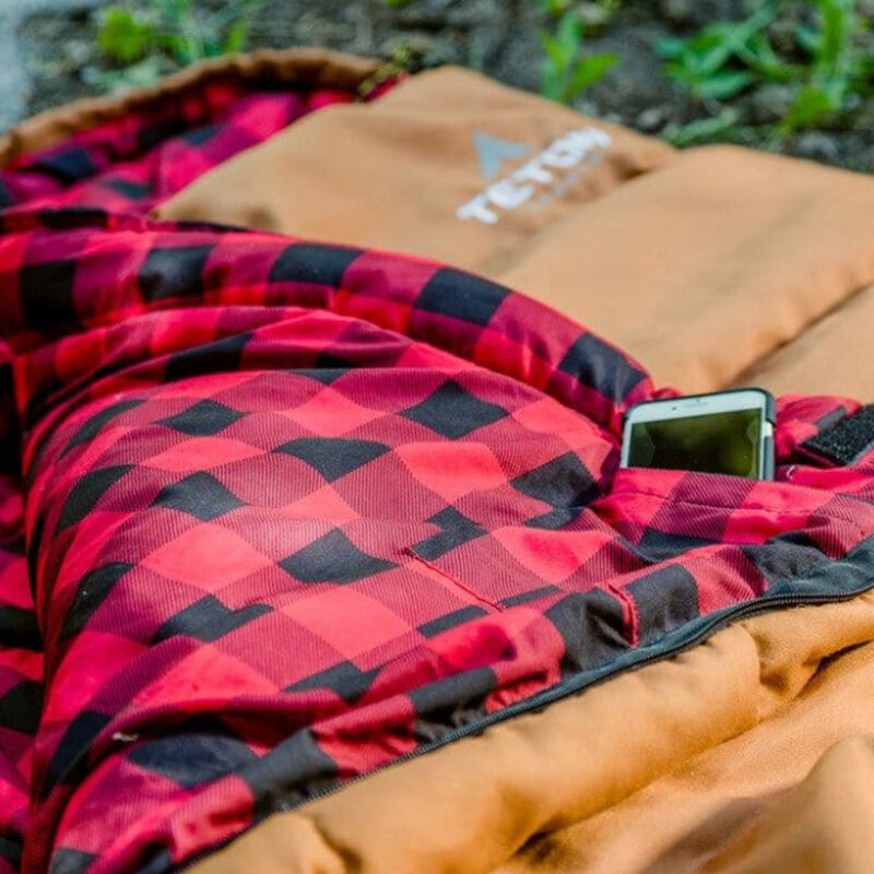 TETON Sports Deer Hunter 0&deg;F Canvas Sleeping Bag, Left Zipper image number 4