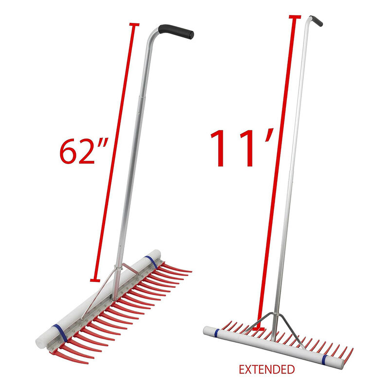 Extreme Max 3005.4374 Stake Rake Heavy-Duty Aquatic Weed Rake, 11' image number 5