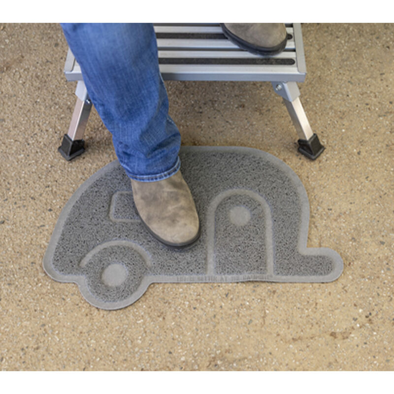 Camco Life is Better at the Campsite Door Mat, Retro Travel Trailer image number 4
