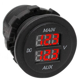 Race Sport Rocker Switch Dual Digital Voltmeter, 10-60V