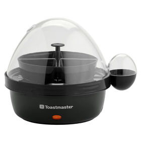 Toastmaster Black 7-Egg Cooker with Poaching Tray 