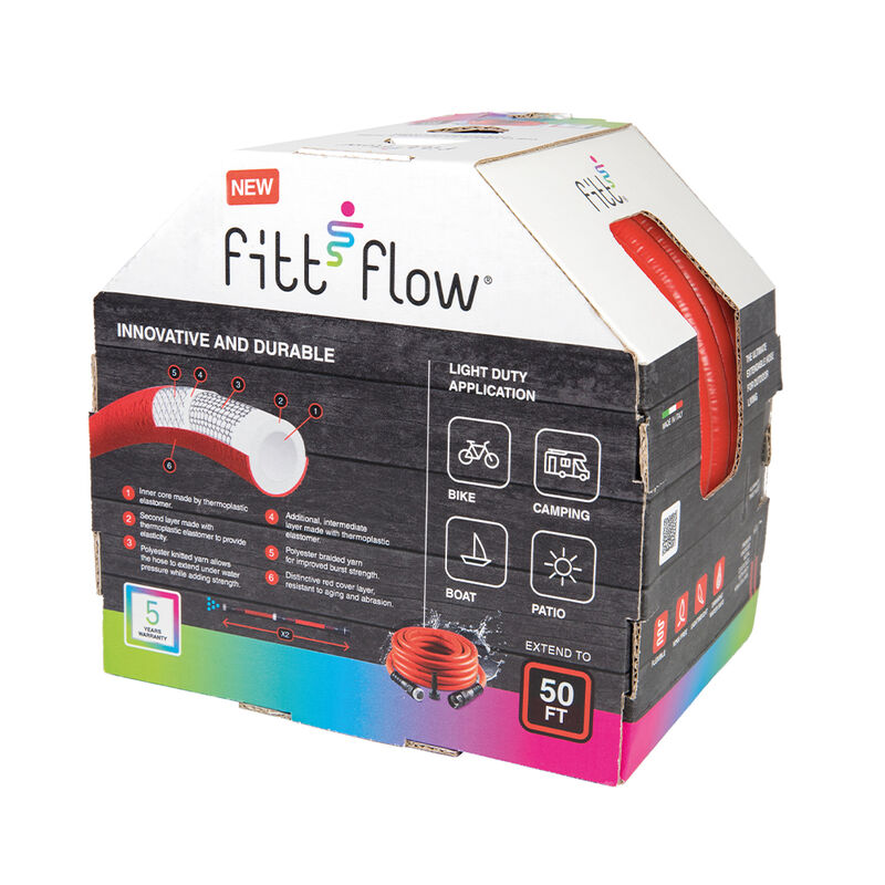 FITT Flow Freshwater Hose and Nozzle, 50 ft image number 4
