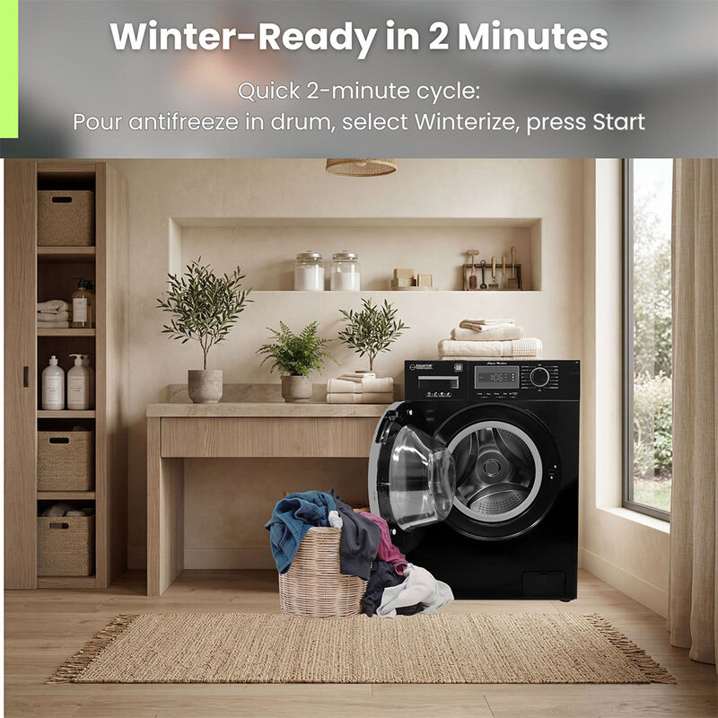 Equator Stackable EW 826 Washer + ED 866 DL Dryer Set in Black image number 7