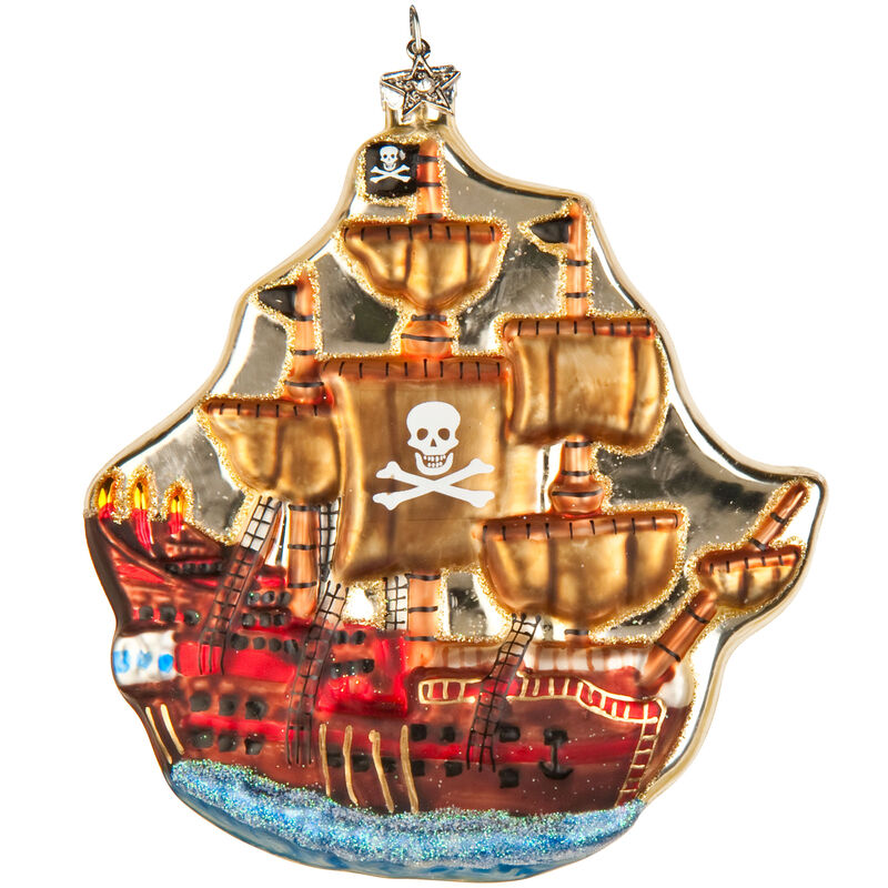 Midwest Pirate Ship Ornament image number 1