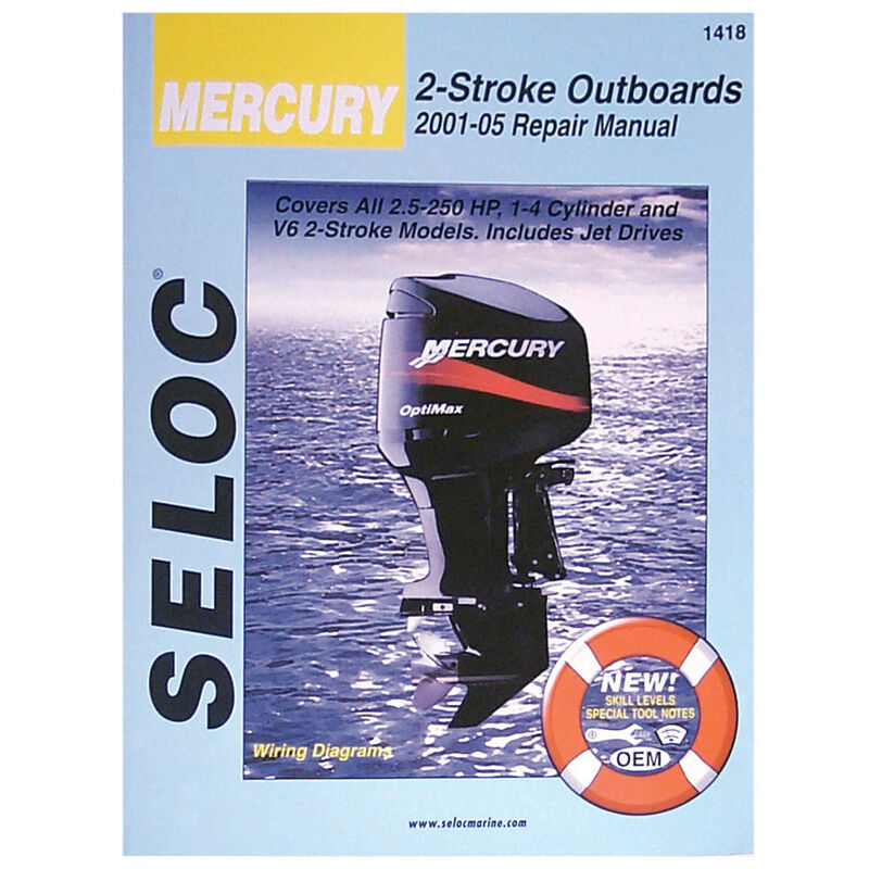 Seloc Marine Outboard Repair Manual for Mercury 2-Stroke Engines, '01-'14 image number 1