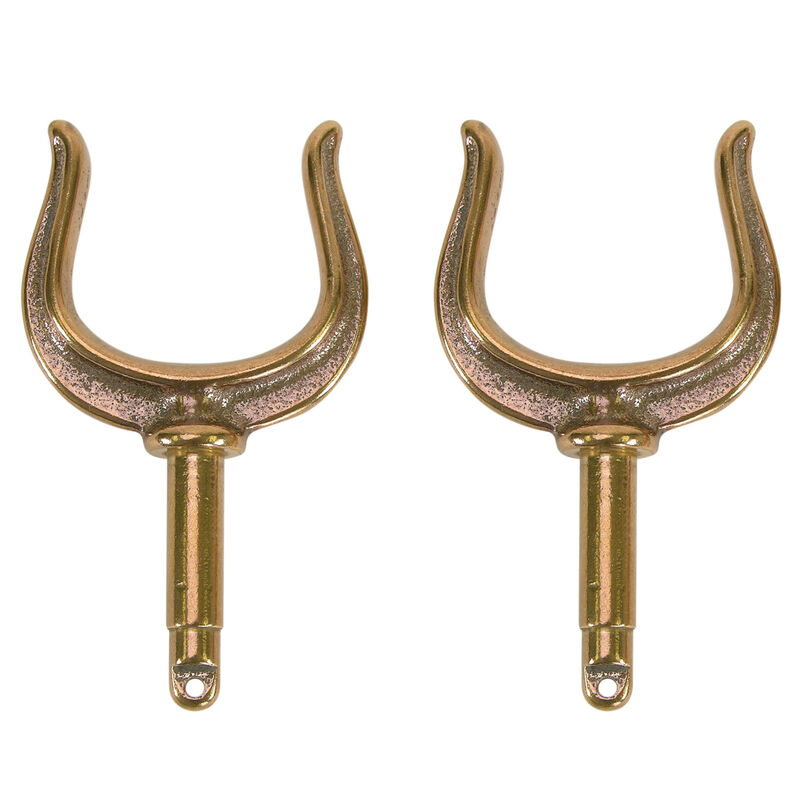 Ribbed Oar Lock Horns, bronze image number 1